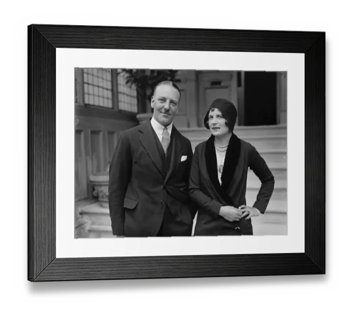Framed Print : Engaged. Miss Sylvia Salisbury and Mr Douglas Grichton. 20 September 1929 Framed Print : Engaged. Miss Sylvia Salisbury and Mr Douglas Grichton. 20 September 1929