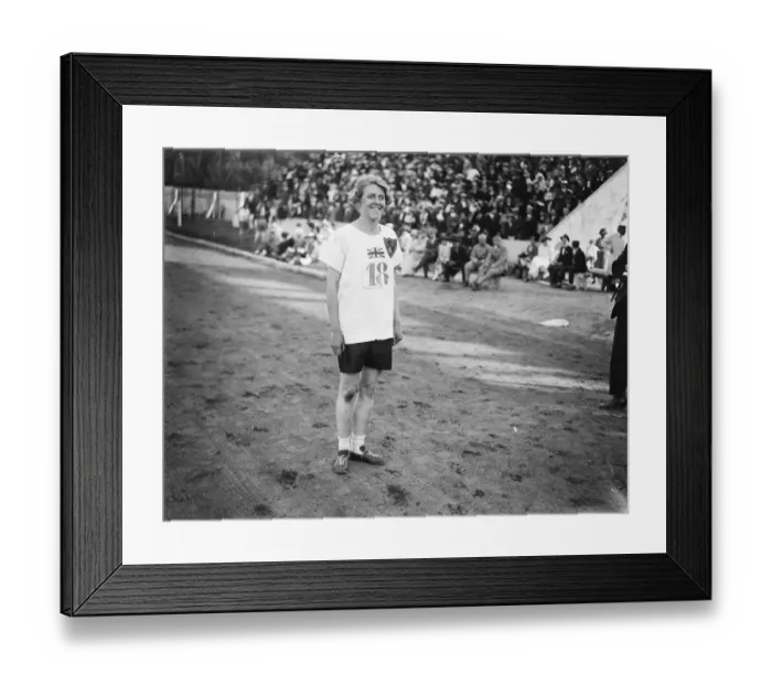 Framed Print : Miss Callibut, 100 yards champion. 1922 Framed Print : Miss Callibut, 100 yards champion. 1922