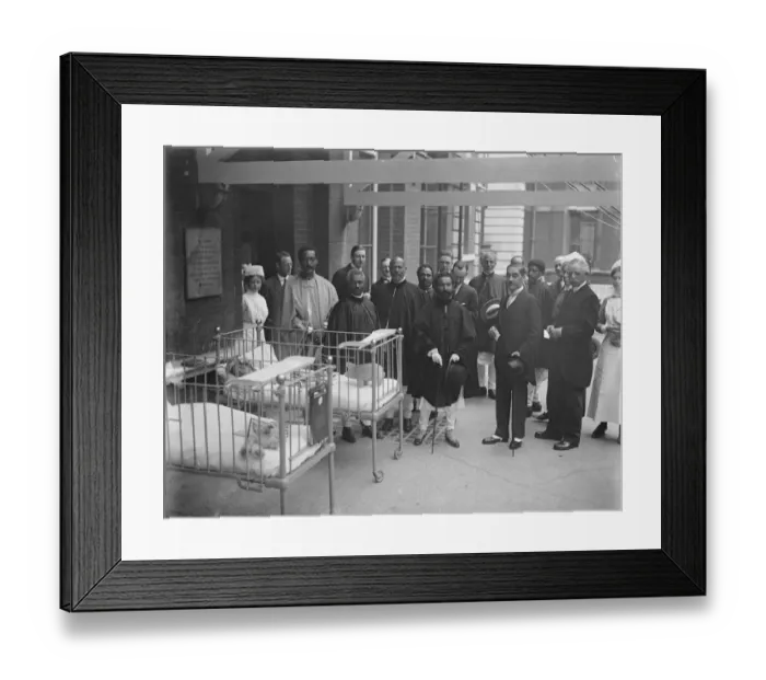 Framed Print : Prince Taffari visits St Thomass Hospital. 9 July 1924 Framed Print : Prince Taffari visits St Thomass Hospital. 9 July 1924