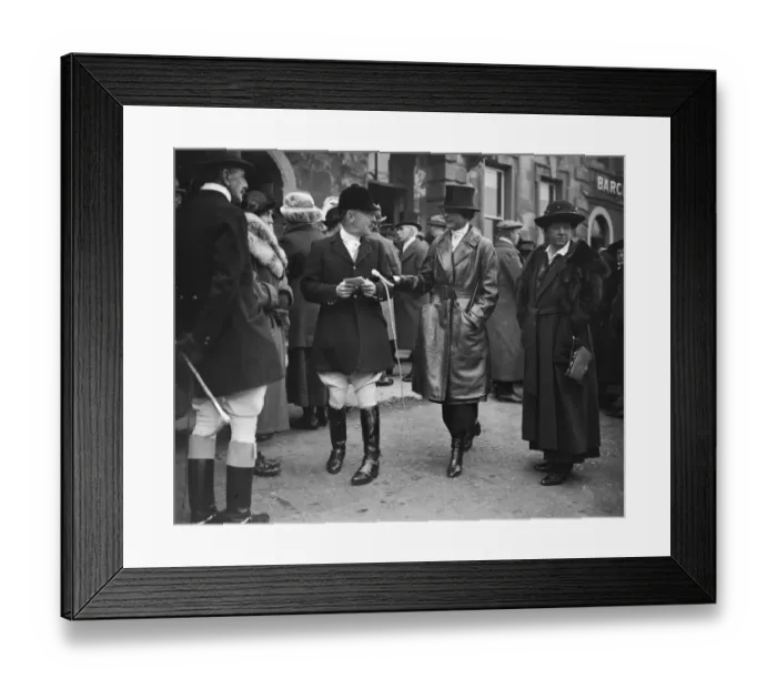 Framed Print : Heythrop Hunt meet. Presentation to Capt Brassey. Capt and Mrs Brassey ( formerly Framed Print : Heythrop Hunt meet. Presentation to Capt Brassey. Capt and Mrs Brassey ( formerly
