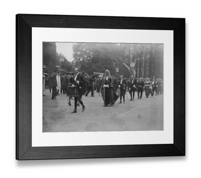 Framed Print : Re-Opening of the Law Courts The Lord Chancellor in the procession 12 October 1921 Framed Print : Re-Opening of the Law Courts The Lord Chancellor in the procession 12 October 1921