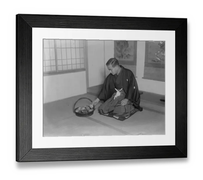 Framed Print : Gonnoske Komai, the Japanese poet at home ( 73 Harcourt Terrace, South Kensington ) Framed Print : Gonnoske Komai, the Japanese poet at home ( 73 Harcourt Terrace, South Kensington )