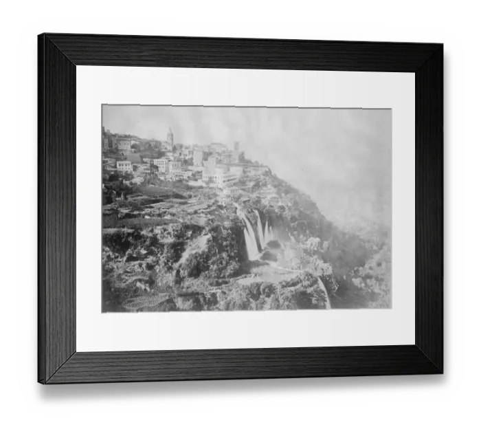 Framed Print : Cascades at Tivoli in the Lazio region of central Italy, Waterfalls about to be