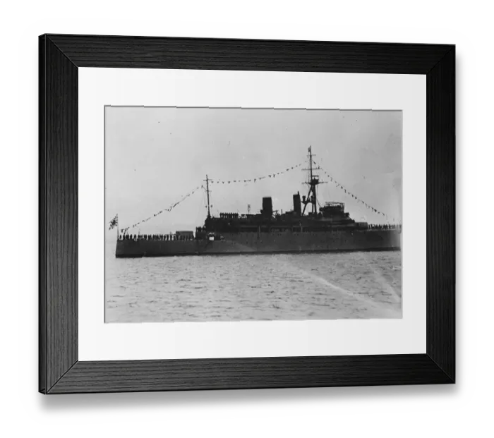 Framed Print : Japanese Battleship. Chogei the mother ship and flagship of the destroyers Framed Print : Japanese Battleship. Chogei the mother ship and flagship of the destroyers