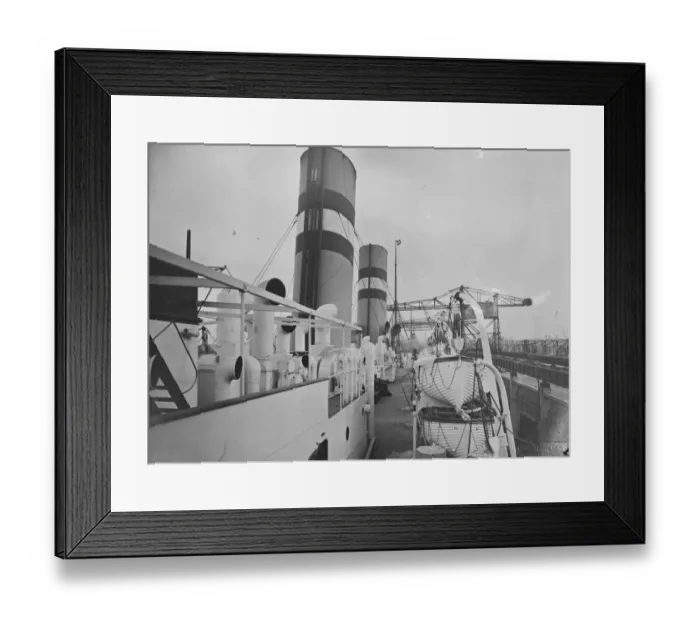 Framed Print : SS Volendam Boatdeck first class 16 November 1922 Framed Print : SS Volendam Boatdeck first class 16 November 1922
