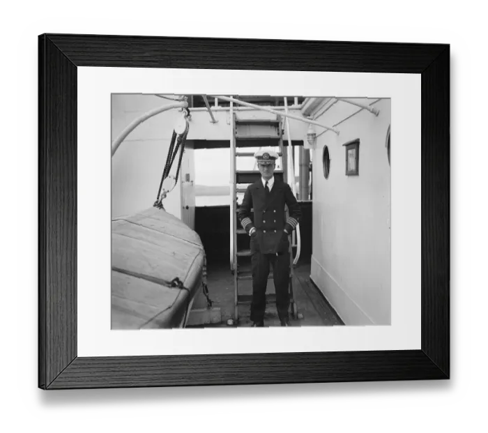 Framed Print : Captain Manning ofss President Roosevelt. 1928 Framed Print : Captain Manning ofss President Roosevelt. 1928