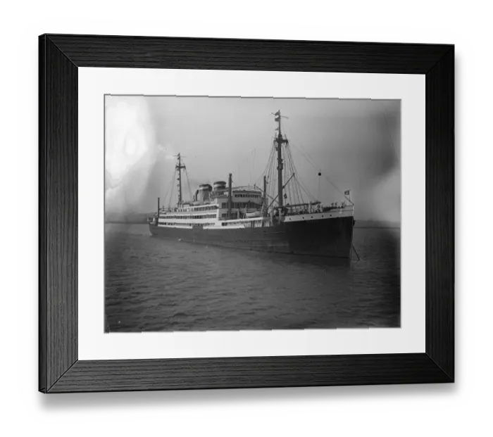 Framed Print : Hamburg - Amerika liner motor ship, SS Magdalena. 1929 Framed Print : Hamburg - Amerika liner motor ship, SS Magdalena. 1929