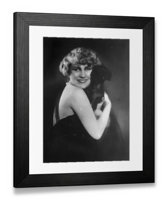 Framed Print : Risked her life for her dog. Mlle Maria Zelenska, who plunged into the sea Framed Print : Risked her life for her dog. Mlle Maria Zelenska, who plunged into the sea