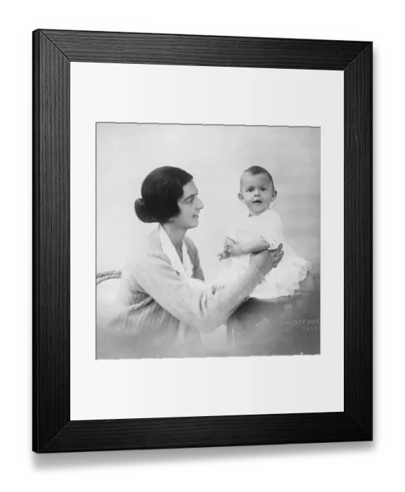 Framed Print : The Countess Maria Ludovica Calvi with her mother, Countess Calvi ( Princess Yolanda