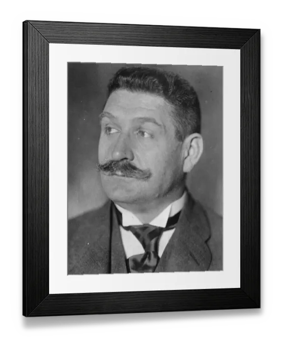 Framed Print : Herr Bauer. Germanys ex - Chancellor, who is involved in a financial scandal