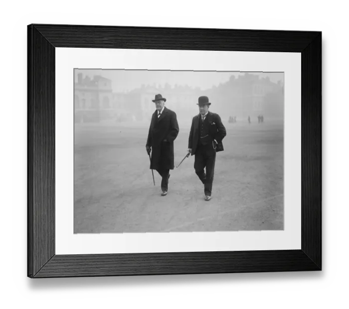 Framed Print : Imperial conference. Prime Minister and Lord Balfour leaving Downing Street. 20 Framed Print : Imperial conference. Prime Minister and Lord Balfour leaving Downing Street. 20