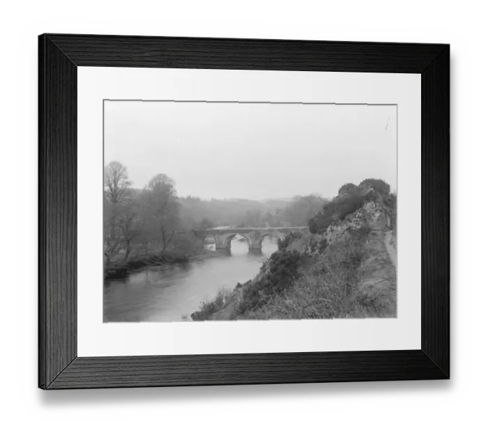 Framed Print : Torrington village situated on the river Torridge in Devon, England 1926