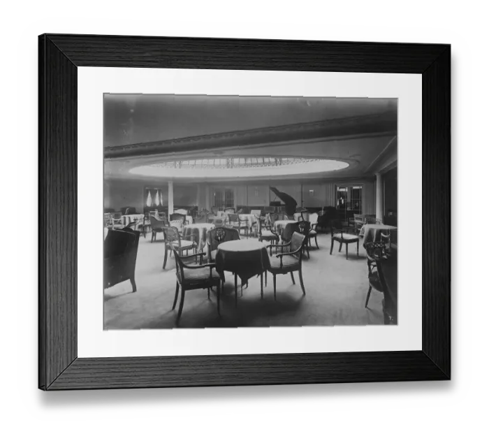 Framed Print : The Cunard liner Scythia 1st Class Lounge October 1921