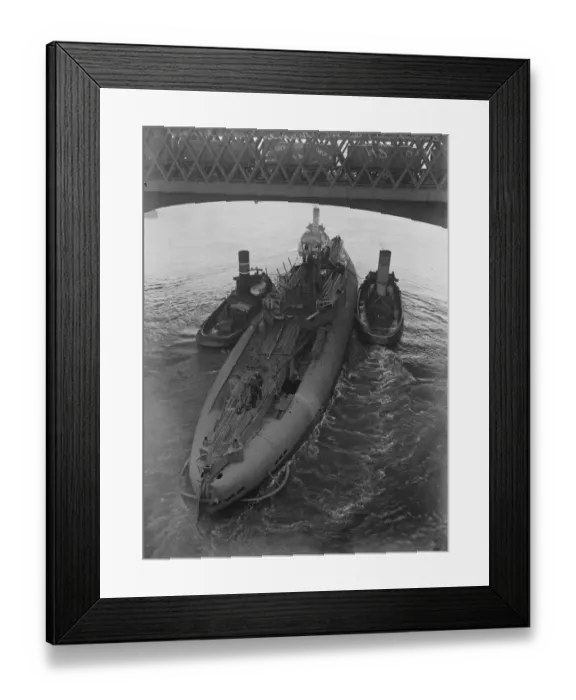 Framed Print : The Deutschland Leaves London The Deutschland, Germanys commercial Submarine Framed Print : The Deutschland Leaves London The Deutschland, Germanys commercial Submarine