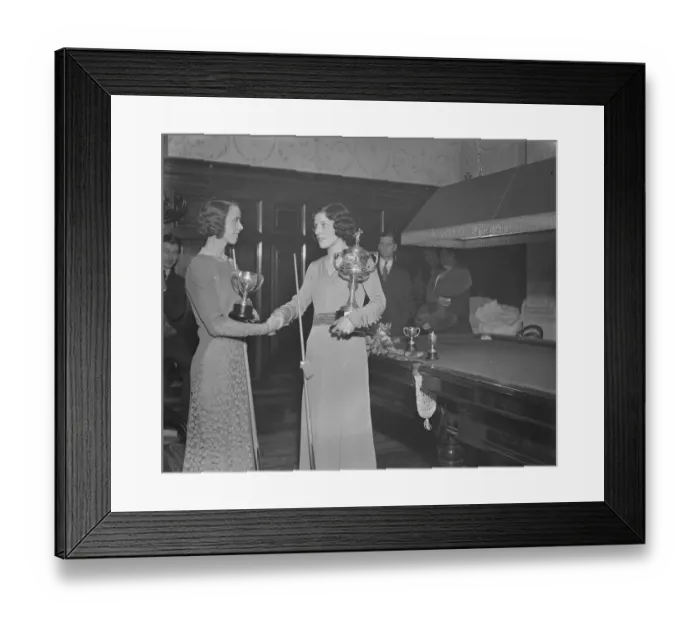 Framed Print : Womans Professional Billiards Championship at the Burroughes Hall, Soho Square Viscountess