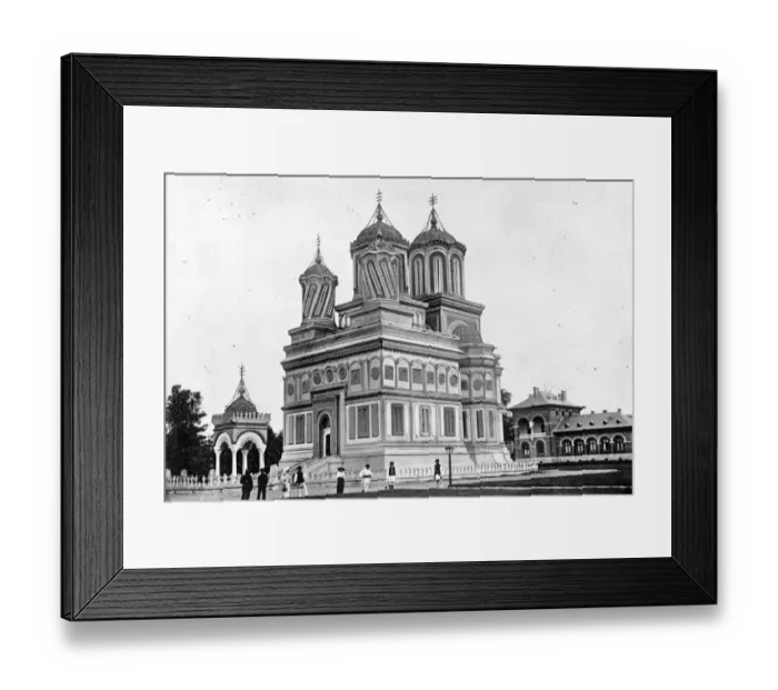 Framed Print : Romanian Royal funeral. To take place at famous 15th century monastery in the hills Framed Print : Romanian Royal funeral. To take place at famous 15th century monastery in the hills