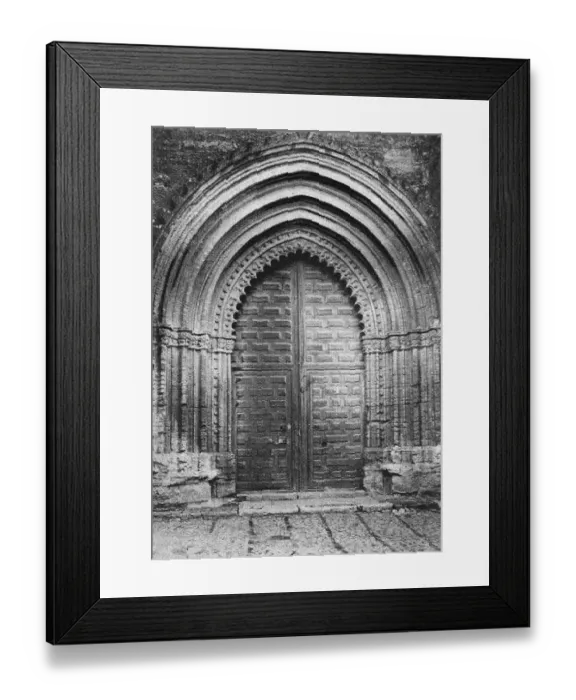 Framed Print : Ciudad Real The portal of the church of San Pedro. 7 February 1928