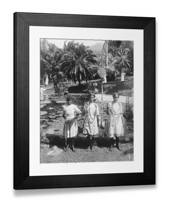 Framed Print : Native family to please the Duke and Duchess. A picture from Jamaica, showing Framed Print : Native family to please the Duke and Duchess. A picture from Jamaica, showing