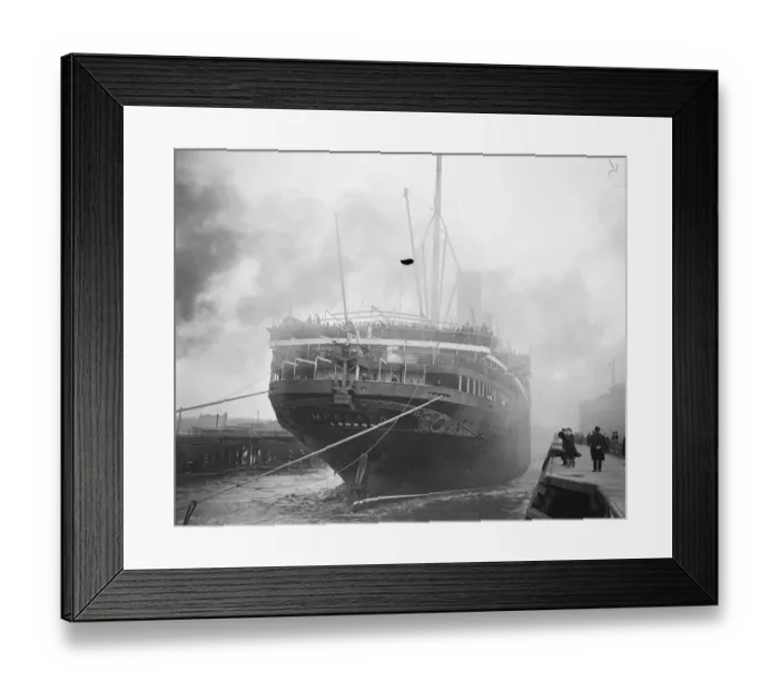 Framed Print : The Imperator sails from Liverpool. First voyage under British Flag The Imperator Framed Print : The Imperator sails from Liverpool. First voyage under British Flag The Imperator