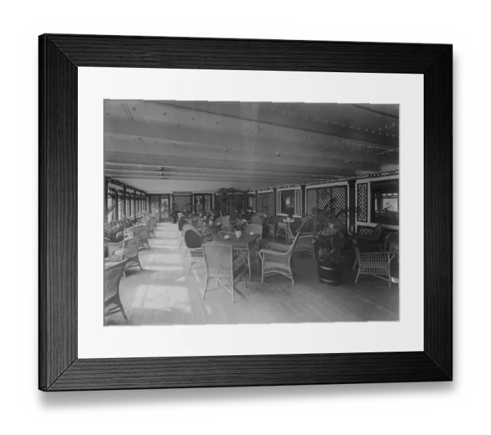 Framed Print : The Cunard liner Scythia Garden Lounge October 1921