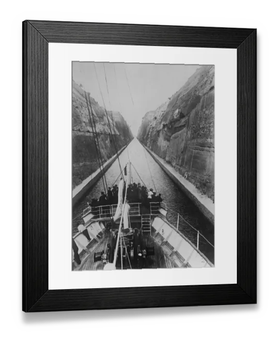 Framed Print : Earthquake wrecks historic city. Corinth, the modern Greek city, built near Framed Print : Earthquake wrecks historic city. Corinth, the modern Greek city, built near