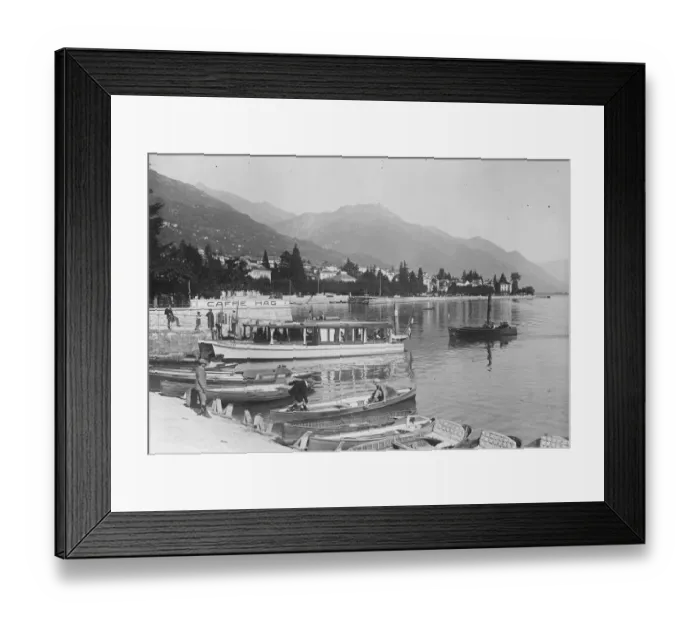 Framed Print : Locarno in the Swiss canton of Ticino. The lake 1925 Framed Print : Locarno in the Swiss canton of Ticino. The lake 1925