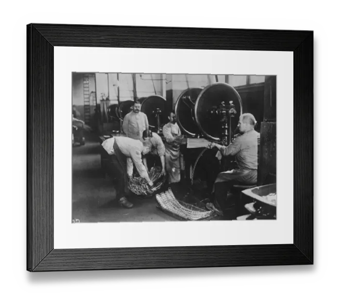 Framed Print : Punched money for Germany, making metal money 10 December 1920 Framed Print : Punched money for Germany, making metal money 10 December 1920