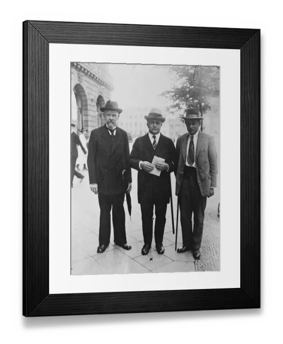 Framed Print : The American Labour Minister in Berlin. Left to right : The former German Minister Wissel Framed Print : The American Labour Minister in Berlin. Left to right : The former German Minister Wissel