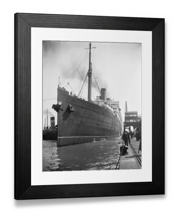 Framed Print : SS Berengaria at Southampton. 1925 Framed Print : SS Berengaria at Southampton. 1925
