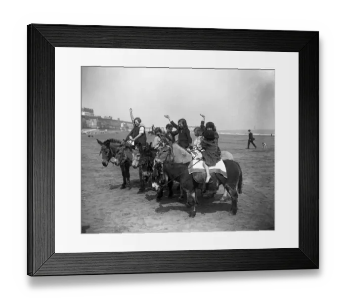 Framed Print : Donkeys on the sands of Ramsgate beach. 22 May 1926 Framed Print : Donkeys on the sands of Ramsgate beach. 22 May 1926