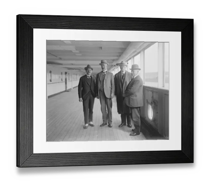 Framed Print : The latest oil burning liner. The White Star liner, SS Homeric was inspected Framed Print : The latest oil burning liner. The White Star liner, SS Homeric was inspected