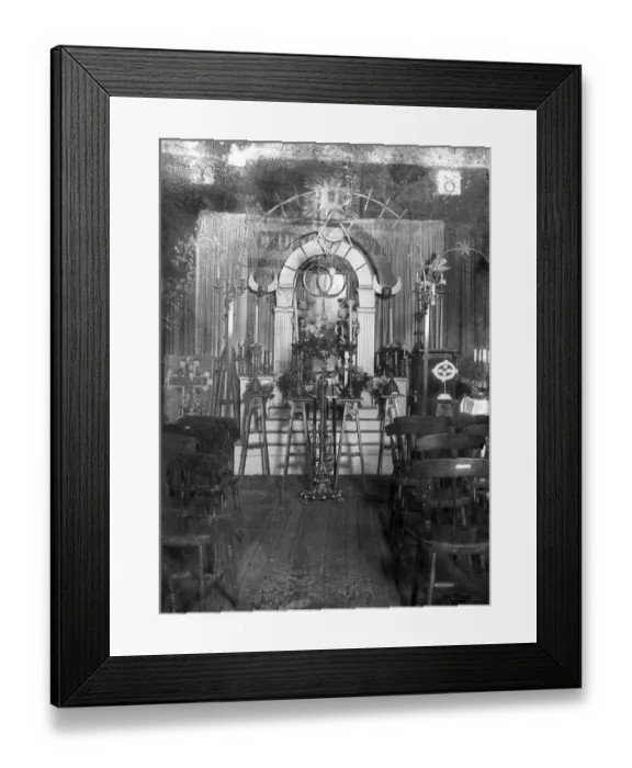 Framed Print : Church in a station. The interior of the church at Denmark Hill station, headquarters