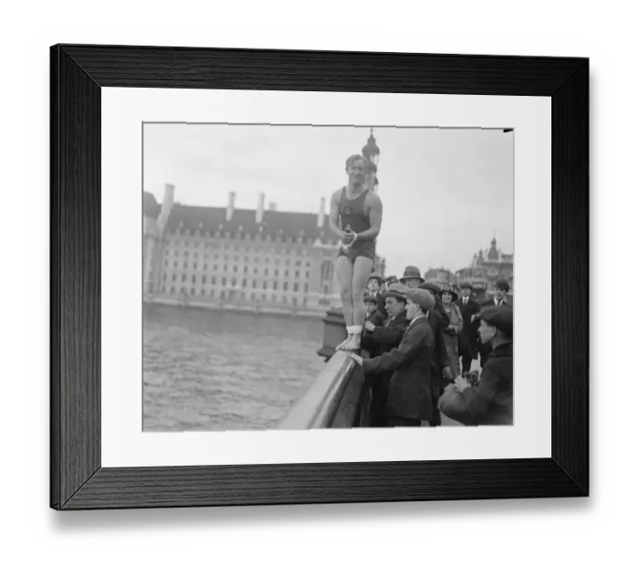 Framed Print : Australian Swimming Champions Notable Feat Leaps with Hands and Feet Bound From Framed Print : Australian Swimming Champions Notable Feat Leaps with Hands and Feet Bound From