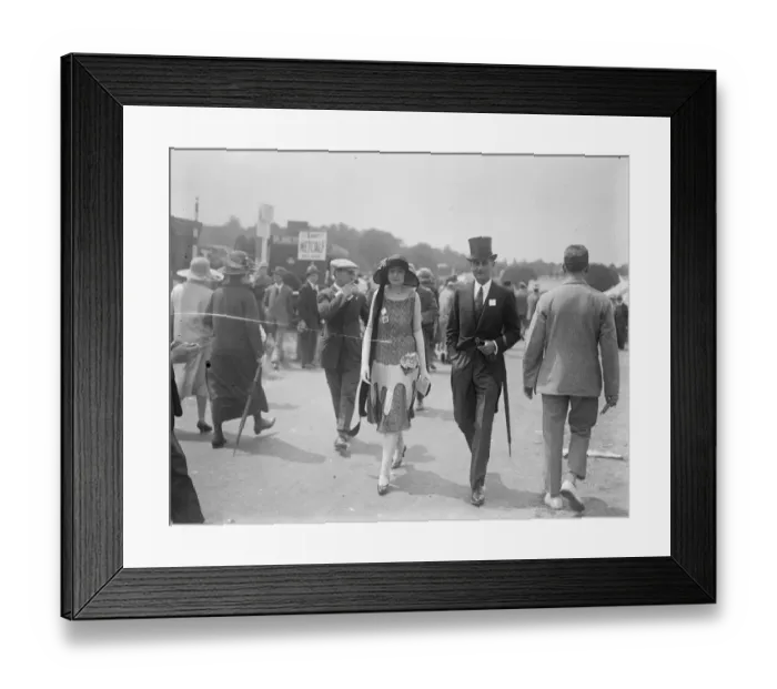 Framed Print : Ascot. Prince George Imeretinsky and Miss Avril Mullens, whose engagement is announced Framed Print : Ascot. Prince George Imeretinsky and Miss Avril Mullens, whose engagement is announced