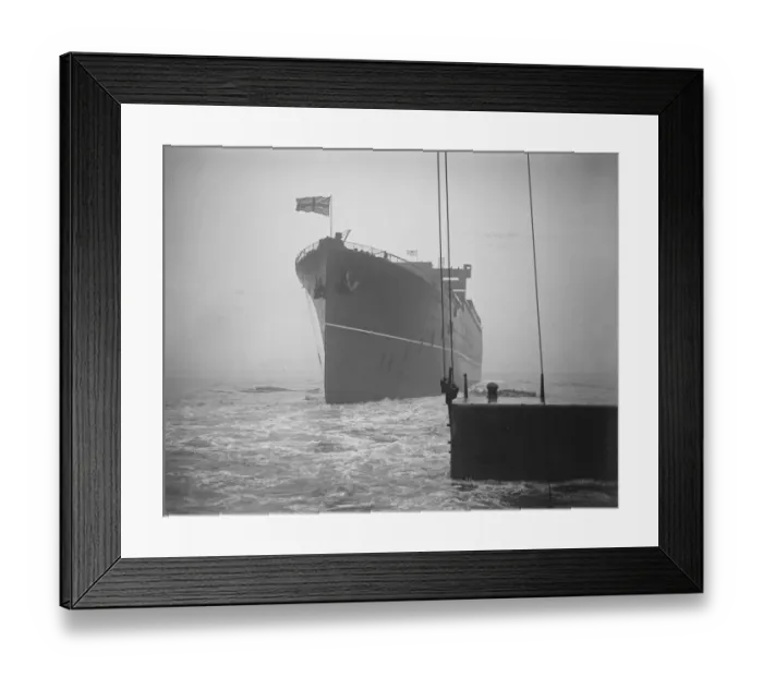 Framed Print : New Cunarder Samaria being launched at Birkenhead The new Cunarder being launched 27th Framed Print : New Cunarder Samaria being launched at Birkenhead The new Cunarder being launched 27th
