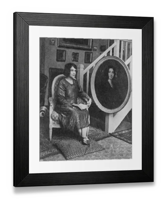 Framed Print : A Gladstone Wright case in Paris. Mme Aurore Sand, granddaughter of George Sand Framed Print : A Gladstone Wright case in Paris. Mme Aurore Sand, granddaughter of George Sand