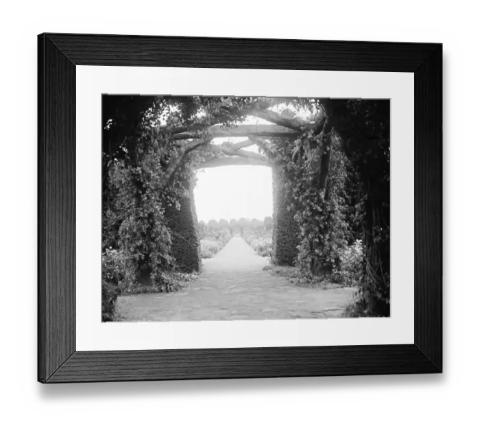 Framed Print : The gardens at the Kings country house, Sandringham, Norfolk. The view through Framed Print : The gardens at the Kings country house, Sandringham, Norfolk. The view through