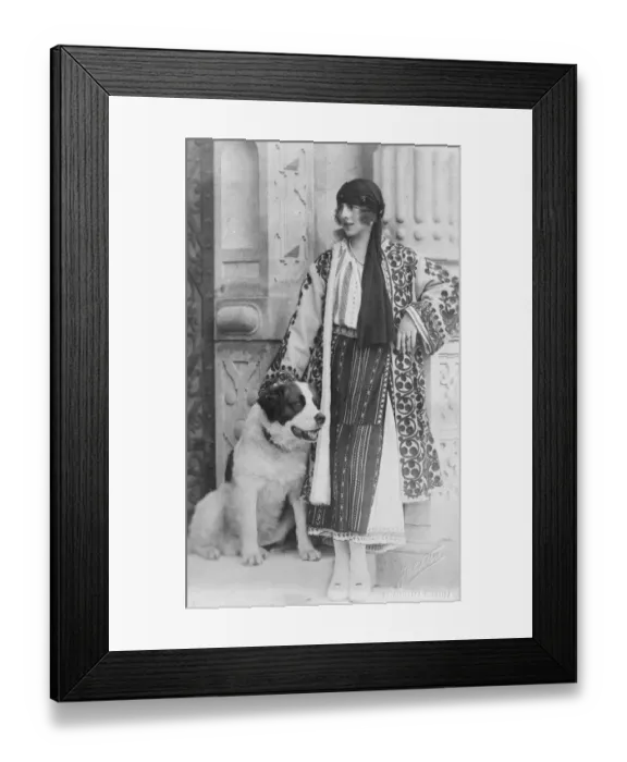Framed Print : Most Popular Woman in Romania The beautiful Vrown Princess photgraphed with her favourite dog Framed Print : Most Popular Woman in Romania The beautiful Vrown Princess photgraphed with her favourite dog