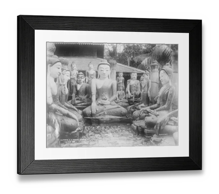 Framed Print : The Gaudamas in the Shwe Dagon Pagoda. One of the remarkable sights that will be Framed Print : The Gaudamas in the Shwe Dagon Pagoda. One of the remarkable sights that will be