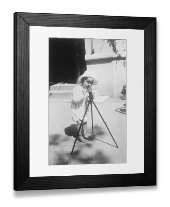 Framed Print : Future King becomes a film maker. Little Prince Michael of Romania, the only son Framed Print : Future King becomes a film maker. Little Prince Michael of Romania, the only son