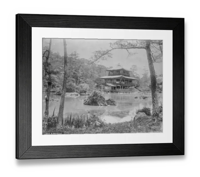 Framed Print : The Old Shoguns Temple, called Kinkakuji in Kyoto, Japan April 1922