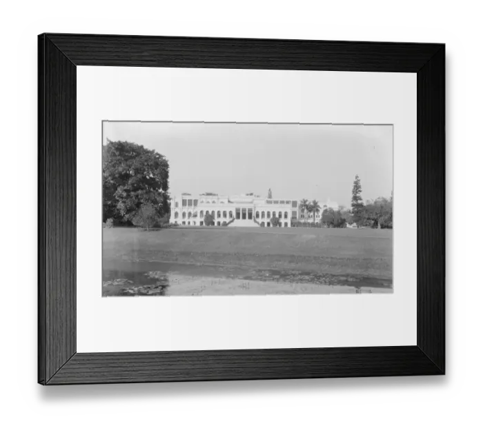 Framed Print : H R H The Prince of Wales Indian Tour Belvedere, Calcutta 1922