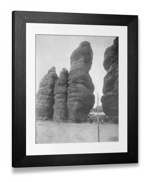 Framed Print : Mecca and Medina. Nabrak en Naka. Near Medain Saleh. Huge sand stone monoliths Framed Print : Mecca and Medina. Nabrak en Naka. Near Medain Saleh. Huge sand stone monoliths