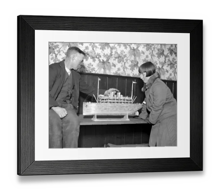 Framed Print : Mr Johns ( 7 North Row, St Just, Cornwall ) has constructed a wonderful model of Framed Print : Mr Johns ( 7 North Row, St Just, Cornwall ) has constructed a wonderful model of