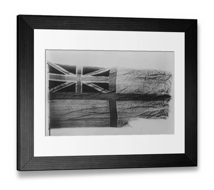 Framed Print : The White ensign flown by HMS Chester at the Battle of Jutland, 31st May, 1916 Framed Print : The White ensign flown by HMS Chester at the Battle of Jutland, 31st May, 1916