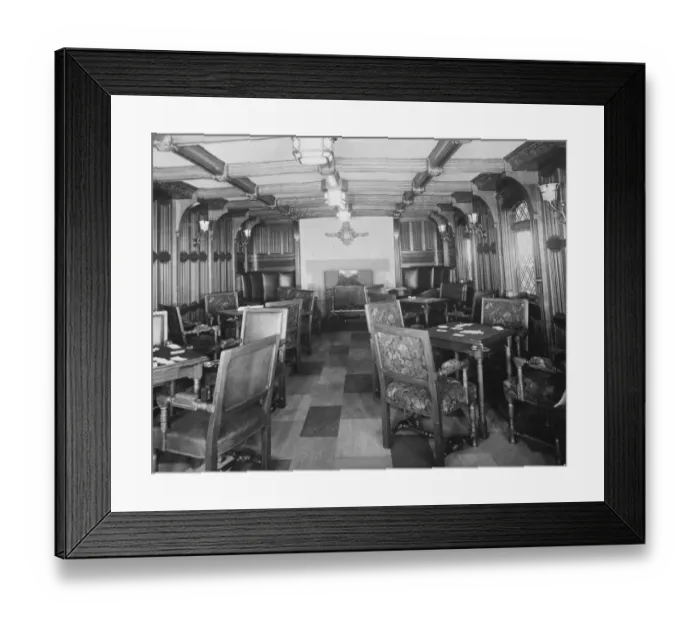 Framed Print : The card room on the new White Star Liner Laurentic. 9 November 1927 Framed Print : The card room on the new White Star Liner Laurentic. 9 November 1927