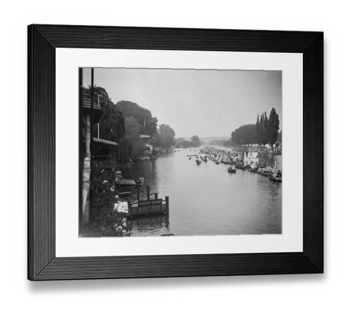 Framed Print : Henley Regatta. A striking panorama of the scene at Henley. 4 July 1923 Framed Print : Henley Regatta. A striking panorama of the scene at Henley. 4 July 1923