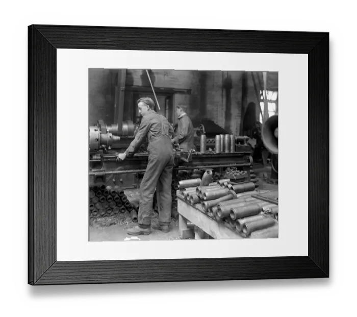 Framed Print : Lord George and High Explosives. The munitions Act a success. Turning high explosive Framed Print : Lord George and High Explosives. The munitions Act a success. Turning high explosive