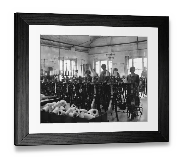 Framed Print : The making of veritas incandescent gas antlers The sewing room 7 December 1922 Framed Print : The making of veritas incandescent gas antlers The sewing room 7 December 1922