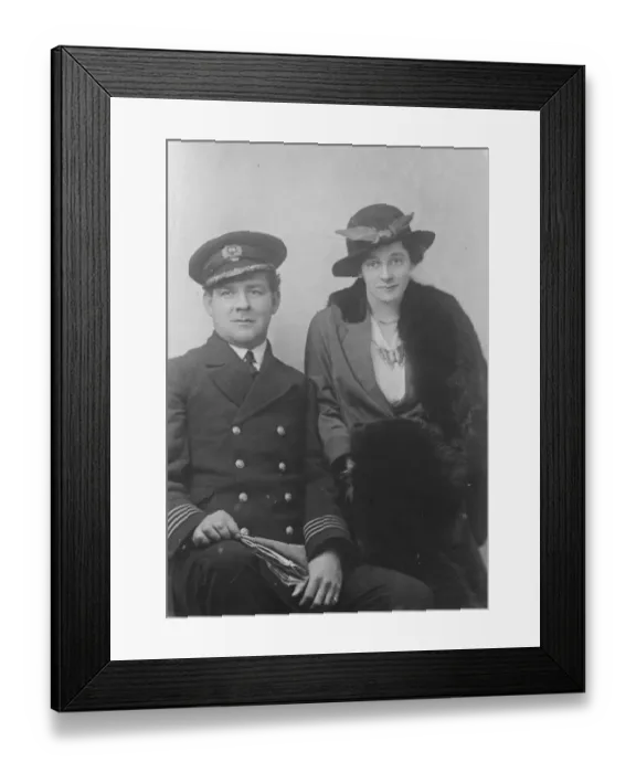 Framed Print : Lifeboats world voyage. Captain G Everett Hitchens, who with two other Cornishmen Framed Print : Lifeboats world voyage. Captain G Everett Hitchens, who with two other Cornishmen